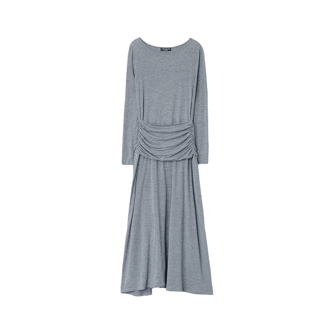 SW2E4DR01MG symmetric percent Shirring Jersey Maxi Dress Melange Grey