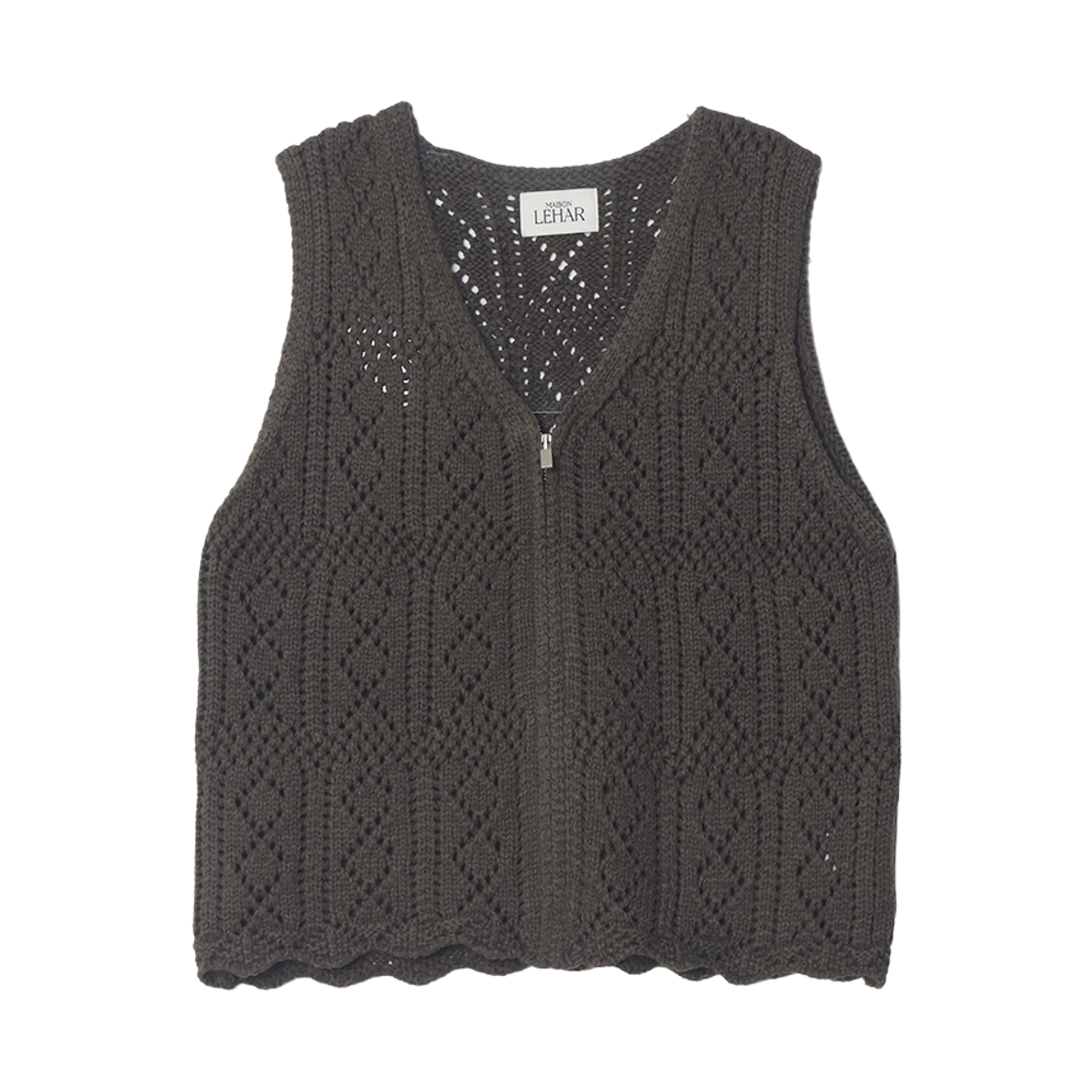 메종르하르 덴버 집업 니트 조끼 2color(maisonlehar Denver Zip-up Knit Vest 2color) - 2