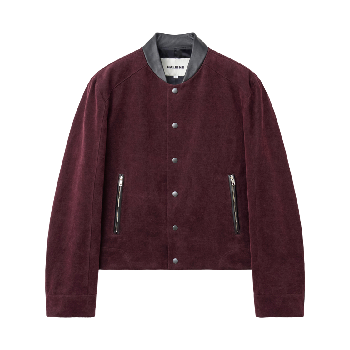 알렌느 빈티지 코튼 바시트 자켓 버건디(Haleine Vintage Cotton Varsity Jacket Burgundy (Xj309)) - 1