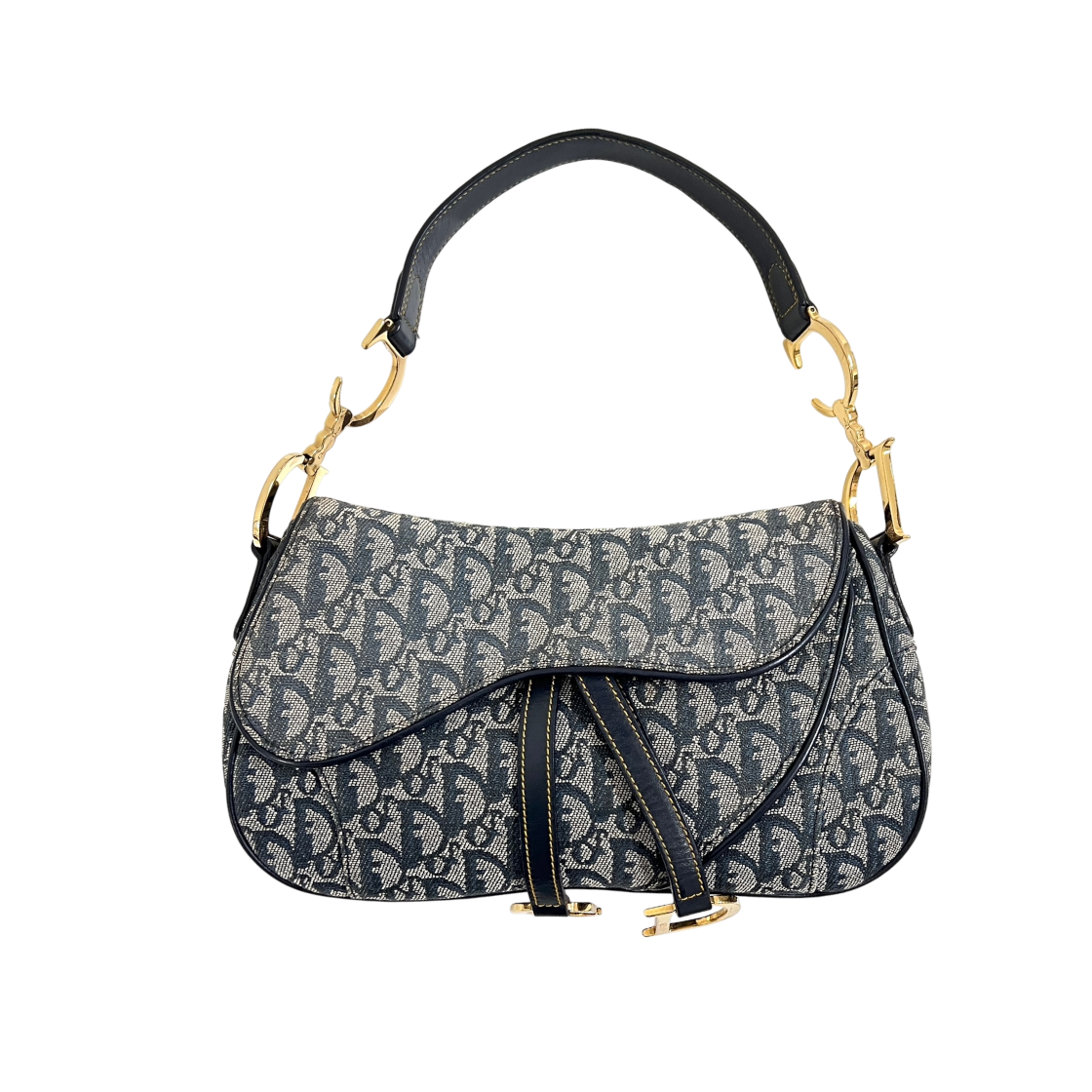 ITJAFWCMIMC8 Dior Oblique Double Saddle Shoulder Bag