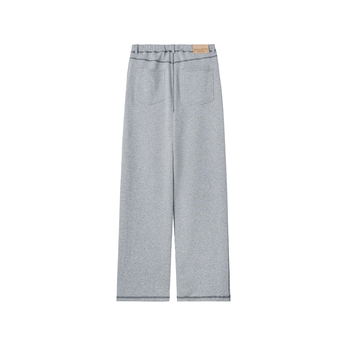 시메트릭 퍼센트 스티치 스웻 팬츠 멜란지 그레이(symmetric percent Stitch Sweat Pants Melange Grey) - 2