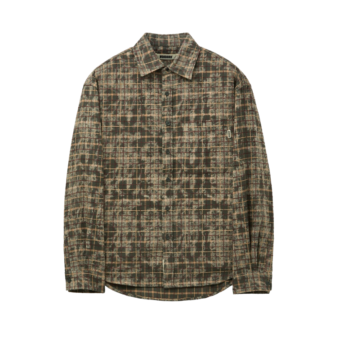 시리즈 우드버드 더블유비종 워시드 체크 셔츠 카키(Series Woodbird Wbjong Wash Check Shirt Khaki)