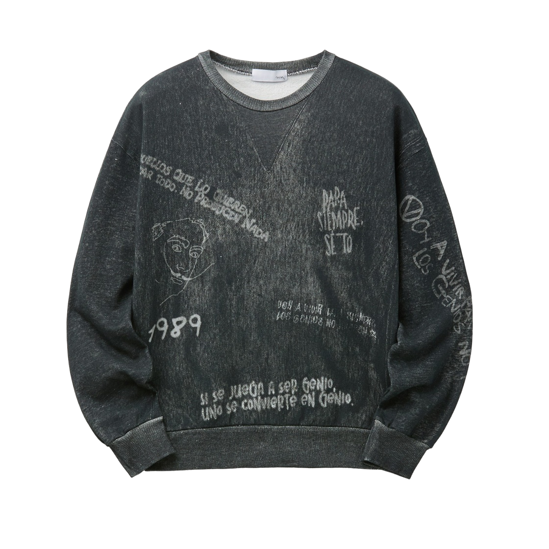 SVTAW26203BKX Series Tolq Printed Sweat Shirt Black