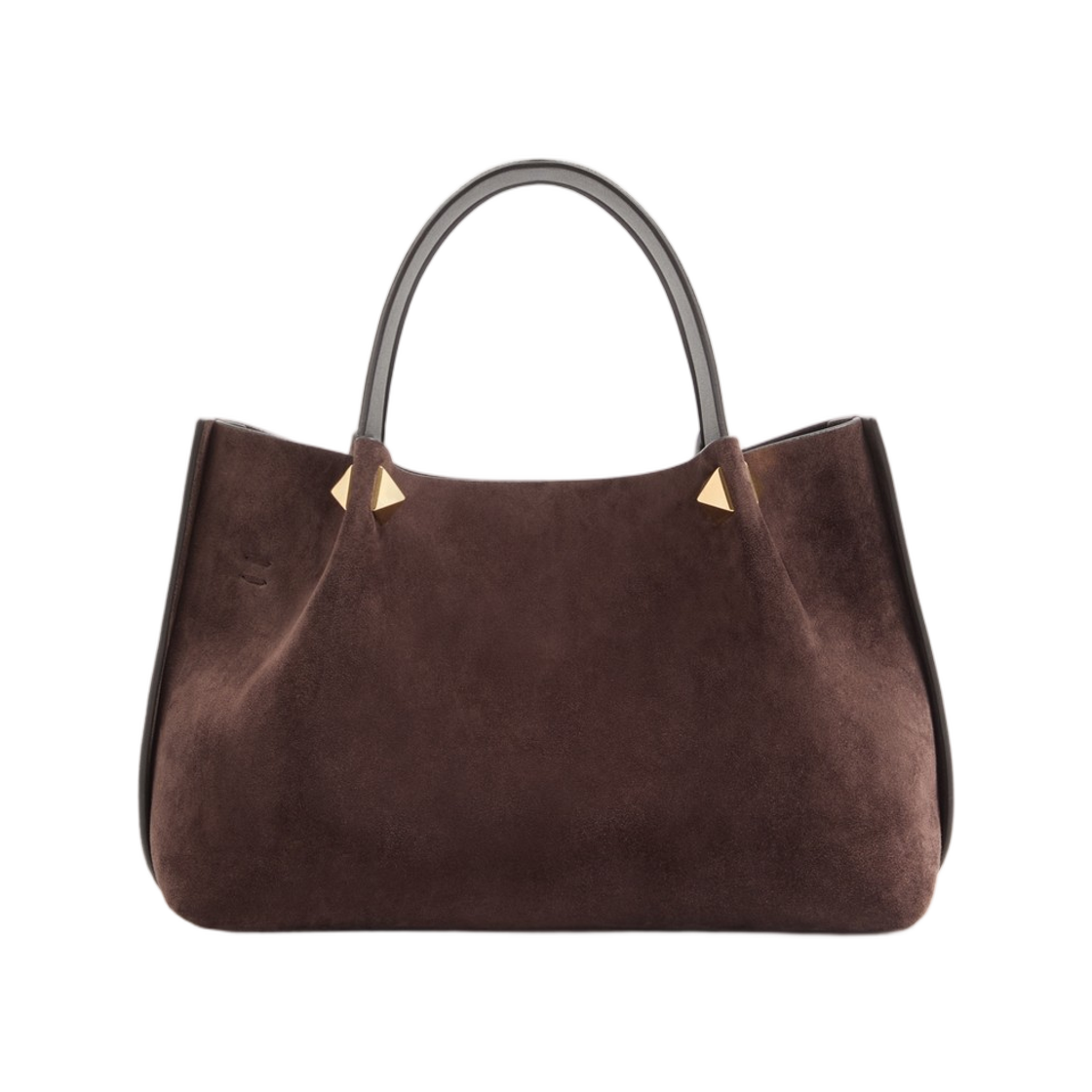 발렌티노 가라바니 스몰 쇼핑백 소프트 스웨이드 에보니(Valentino Garavani Small Shopping Bag in Soft Suede Ebony) - 3