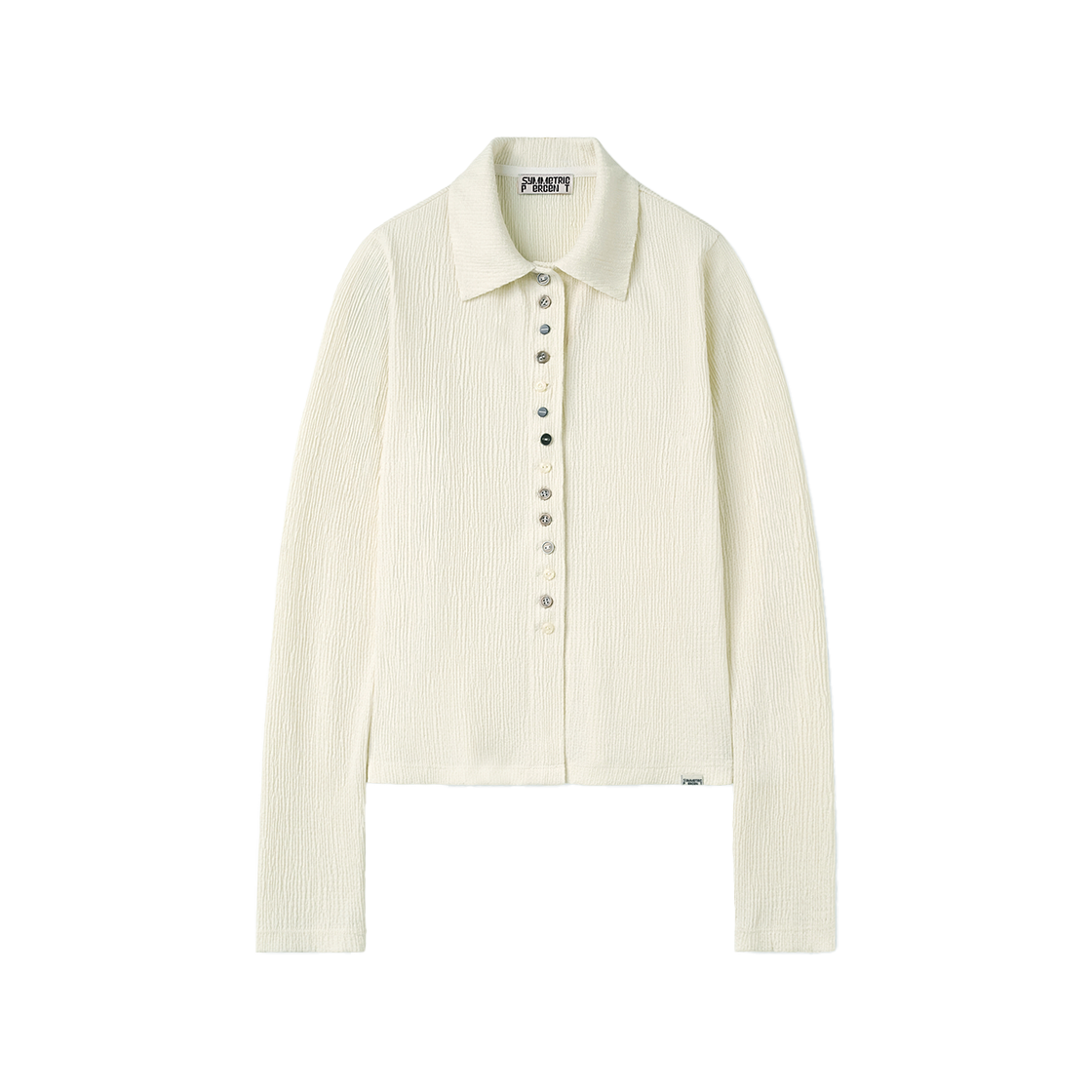 SW2F2SH01IV symmetric percent Textured Button Shirt Ivory