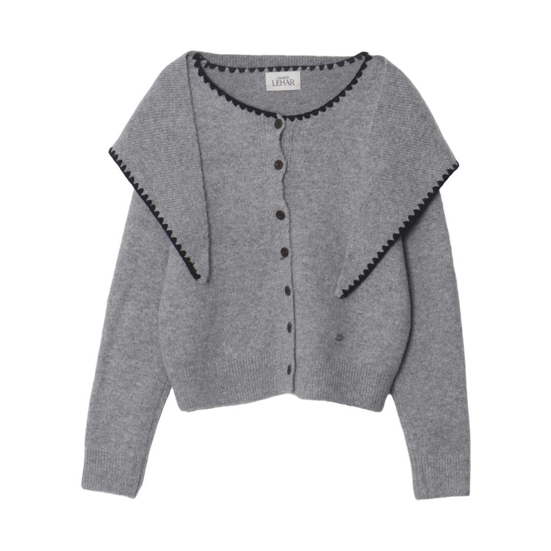 메종르하르 리멤버 니트 가디건 (커치프SET) 3color(maisonlehar Remember Knit Cardigan (Kerchief Set) 3color) - 2