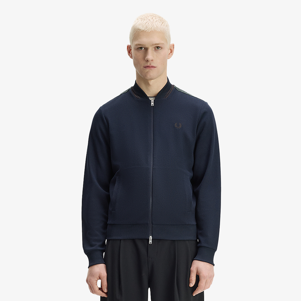 프레드페리 팁드 보머 트랙 재킷 네이비(Fred Perry Tipped Bomber Track Jacket Navy) - 3