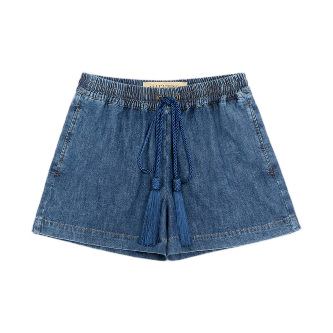 BDD5509YA558 (W) Valentino Denim Chambray Shorts Blue