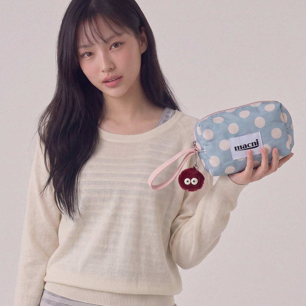 마크니 네모 브레드 파우치 도트 스카이 블루(MACNI Nemo Bread Pouch Dot Sky Blue) - 3