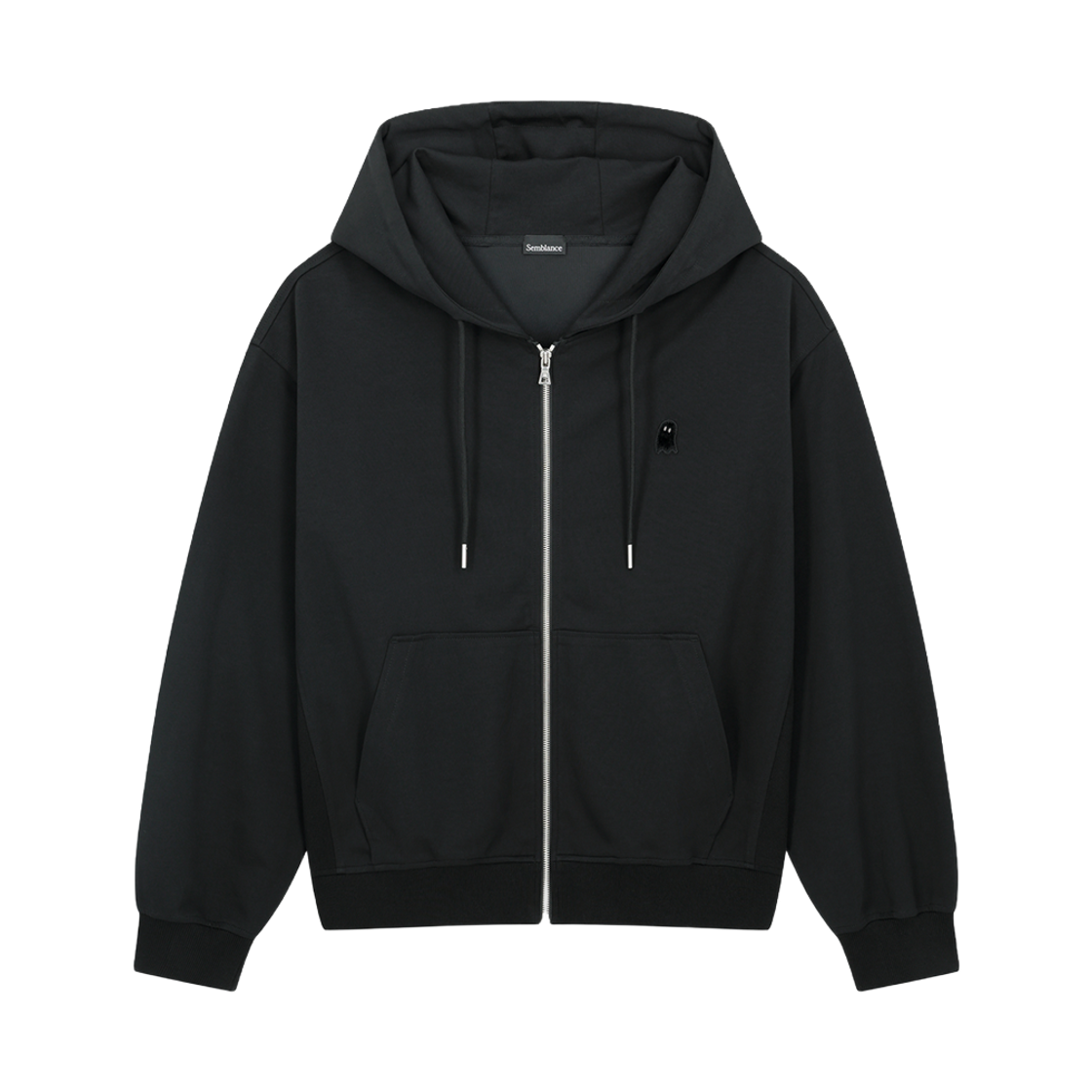 지오송지오 셈블런스 슬로건 후드집업 블랙 ZI5TS801BK(ZIOSONGZIO SEMBLANCE Slogan Hood Zip Up Black)