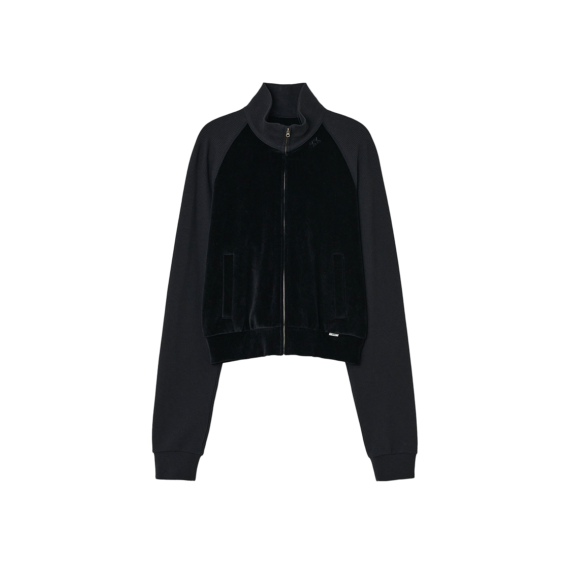 SW2E4JP03BK symmetric percent Velour Track Jumper Black