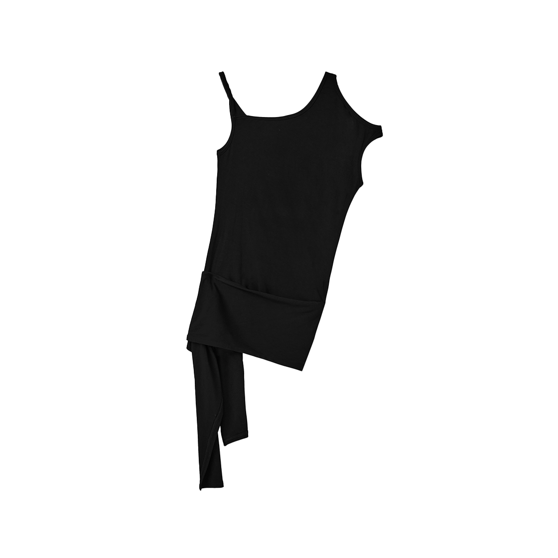 시메트릭 퍼센트 언발란스 트위스트 탑 멜란지 블랙(symmetric percent Unbalanced Twist Top Black) - 2