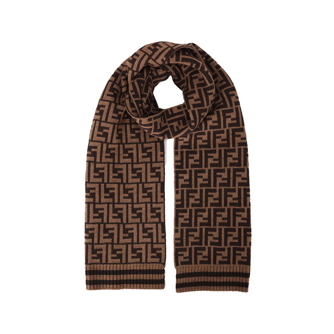 JUQ017 ALQU F0QT2 [20% 쿠폰] (Kids) Fendi Virgin Wool Muffler Tobacco