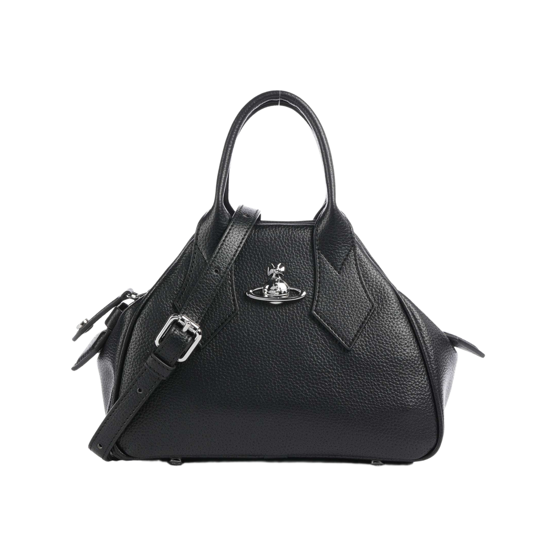 4703000MW-S000D-N403 Vivienne Westwood Yasmine Grain Small Hand Bag Black