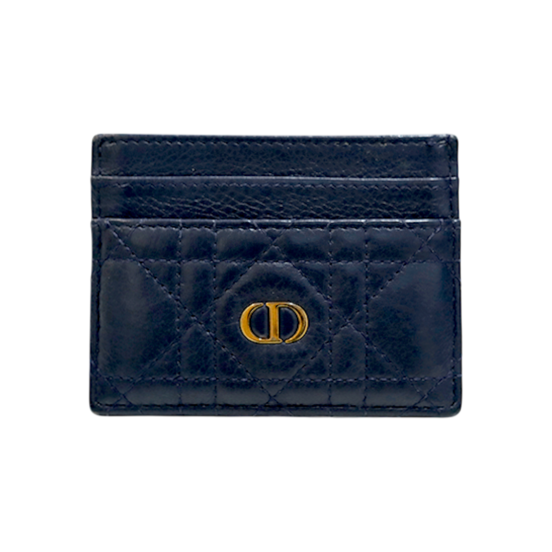 ITFOHKOAUFBG Dior Navy Caro Card Holder Wallet