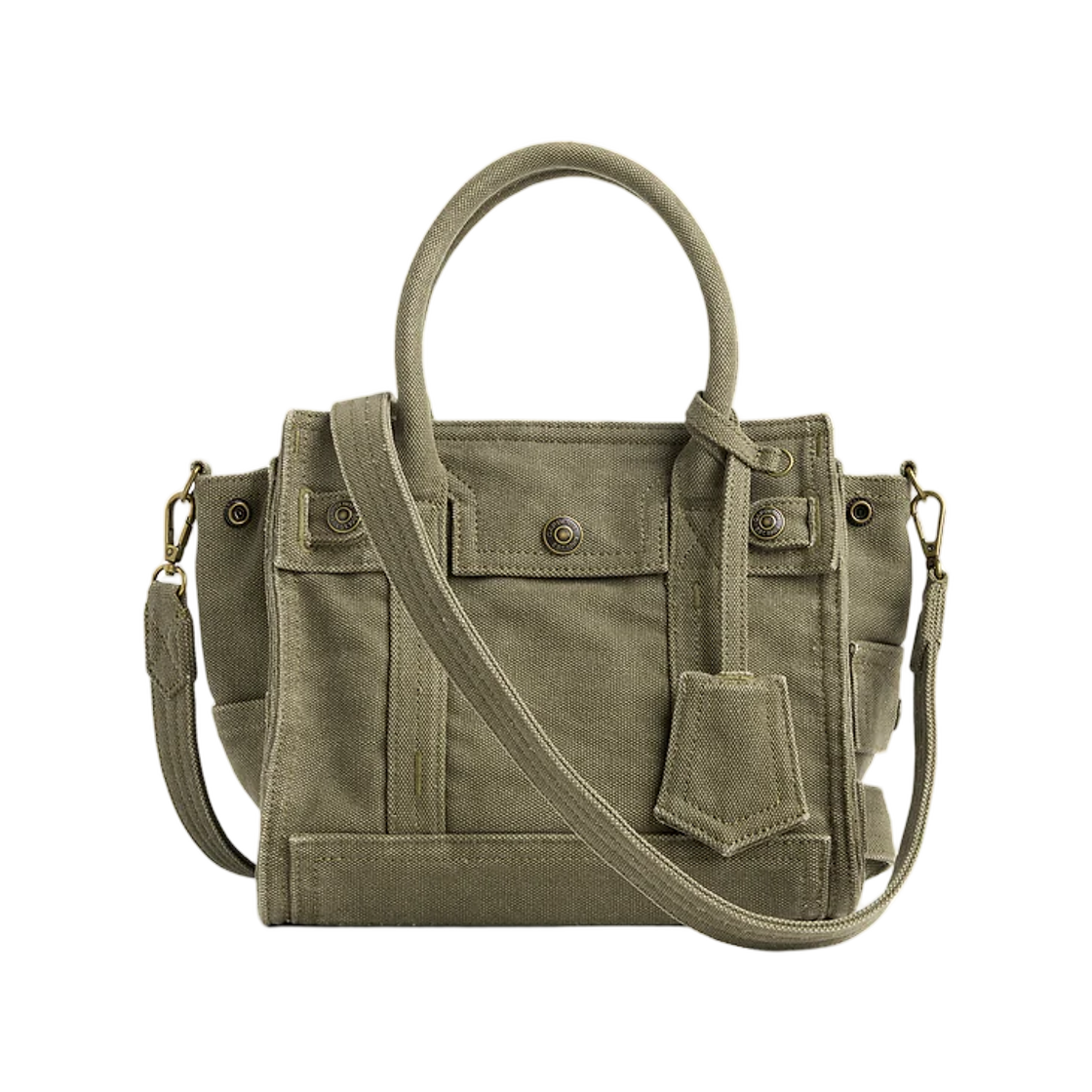 갭 스몰 캔버스 파이브 포켓 토트 올리브 그린(Gap Small Canvas Five Pocket Tote Olive Green) - 1