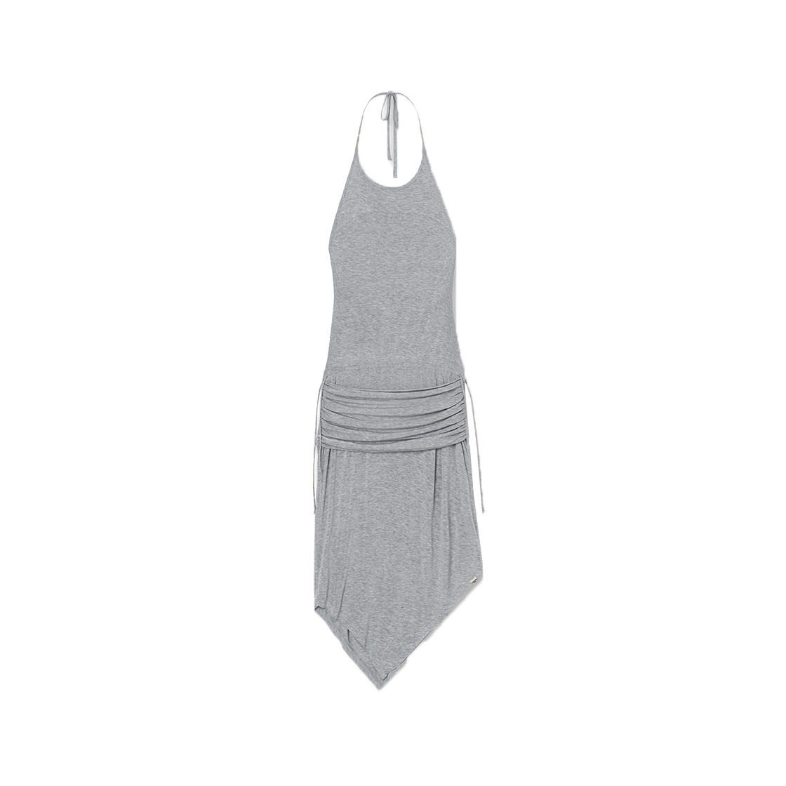 SW2F2DR02MG symmetric percent Two-Way Shirring Jersey Dress Melange Grey