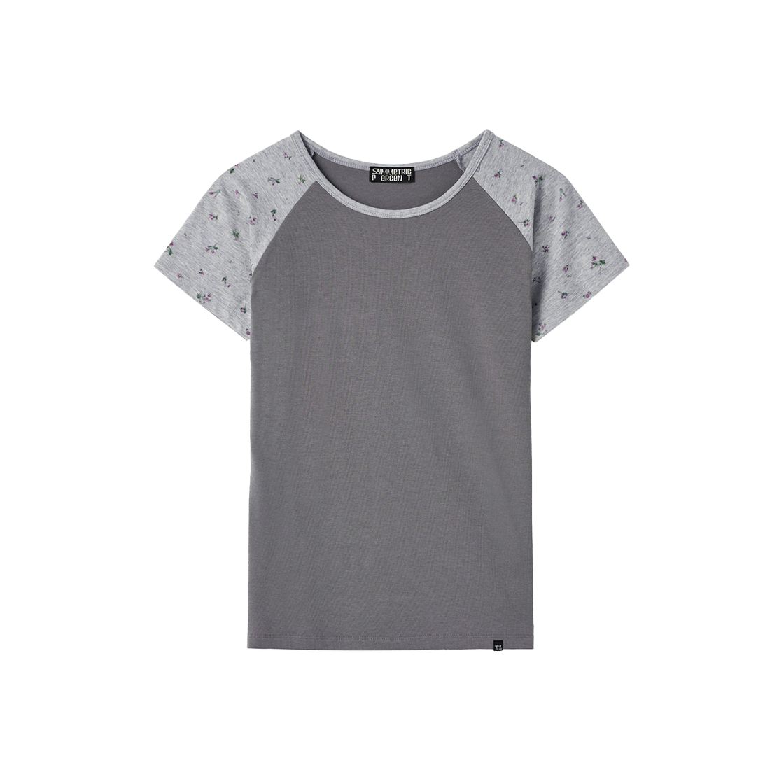 SW2F2TO22GY symmetric percent Raglan Floral T-shirt Grey