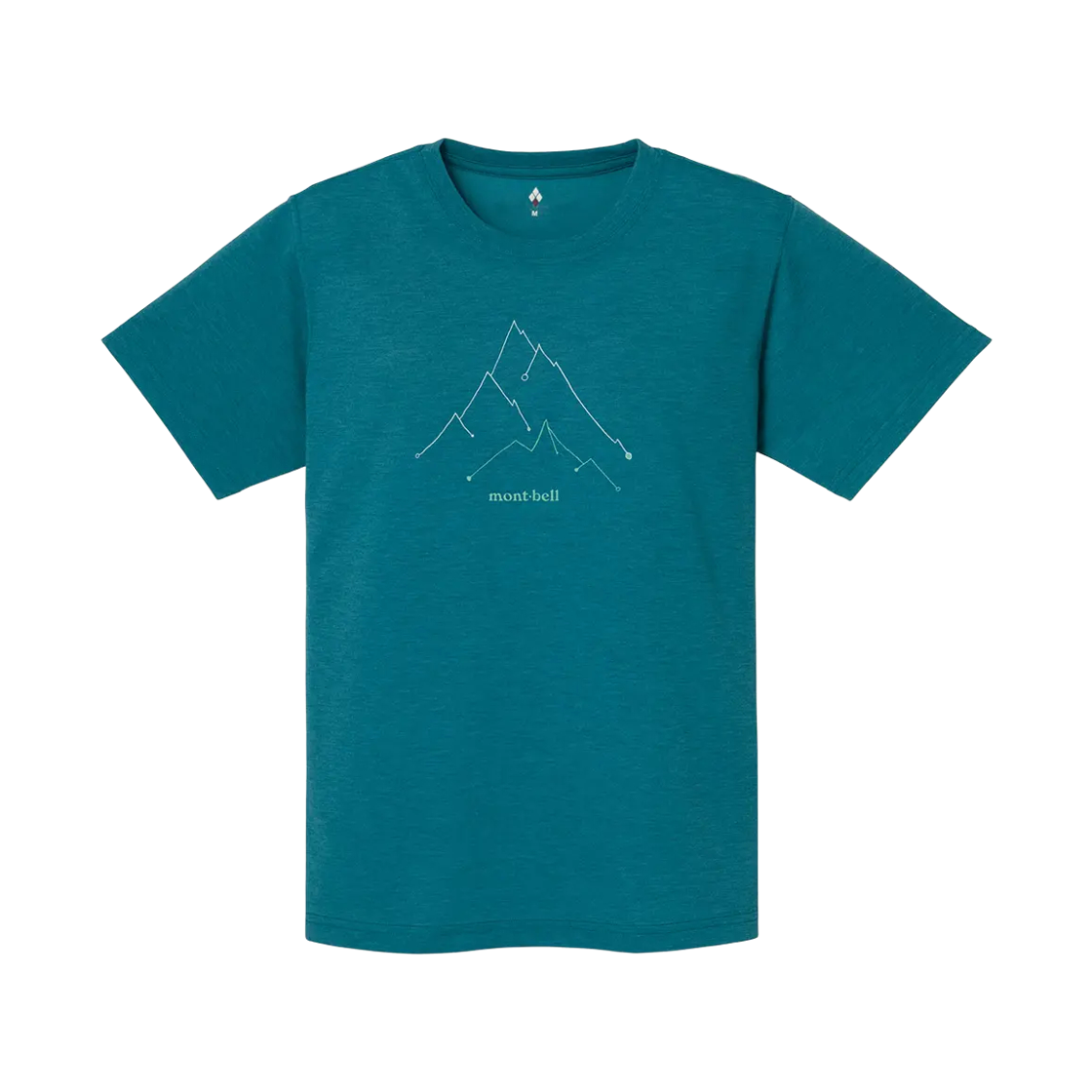 2304593 (W) Montbell Wickron Peak T-Shirt Blue Green