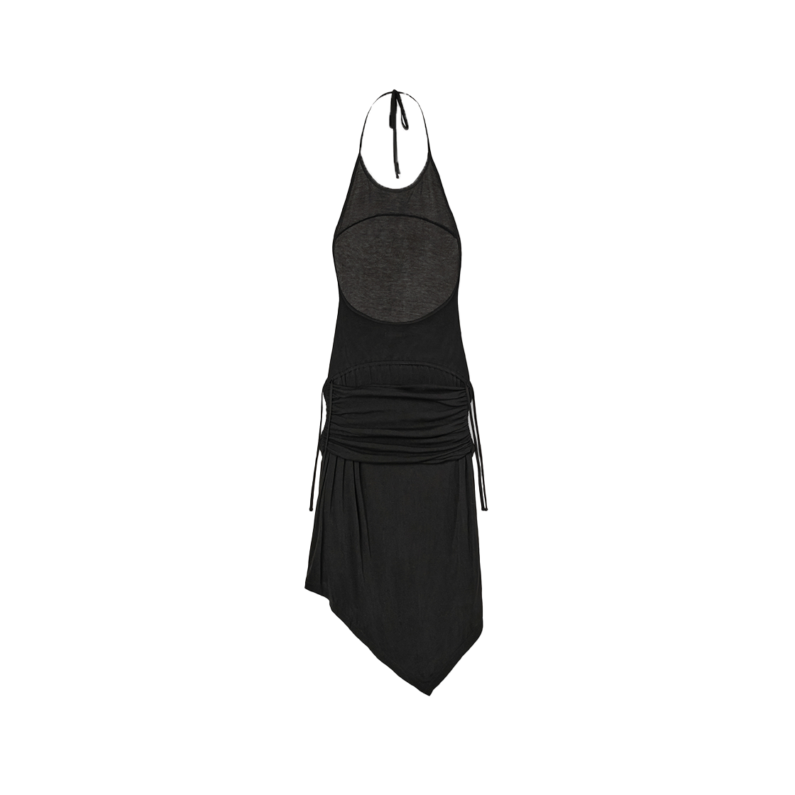 시메트릭 퍼센트 투웨이 셔링 저지 드레스 블랙(symmetric percent Two-Way Shirring Jersey Dress Black) - 2