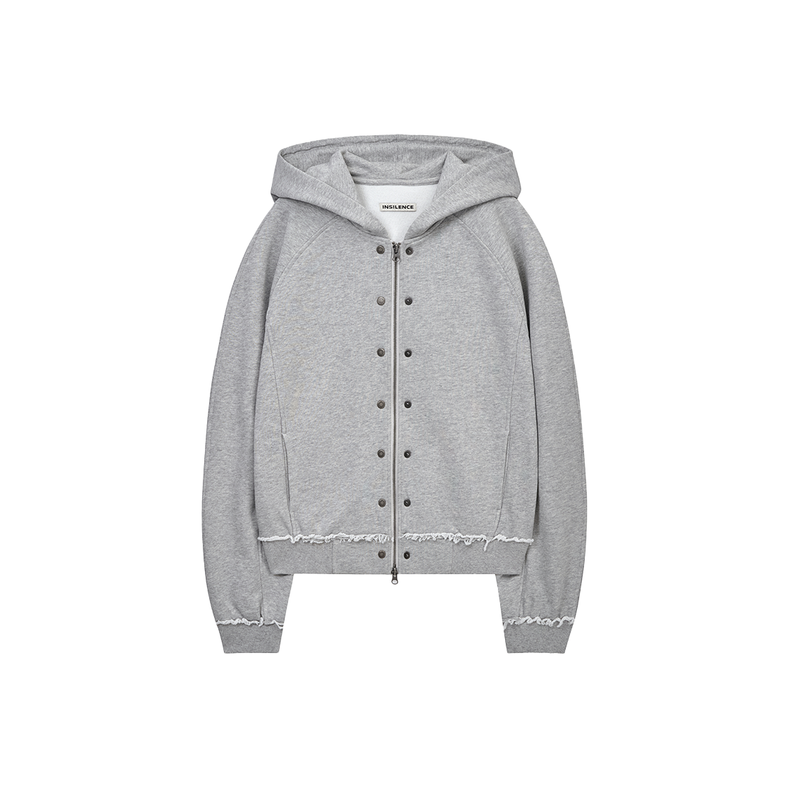 IW2F2TO12MG INSILENCE WOMEN Seam Hood Zip-Up MELANGE GREY