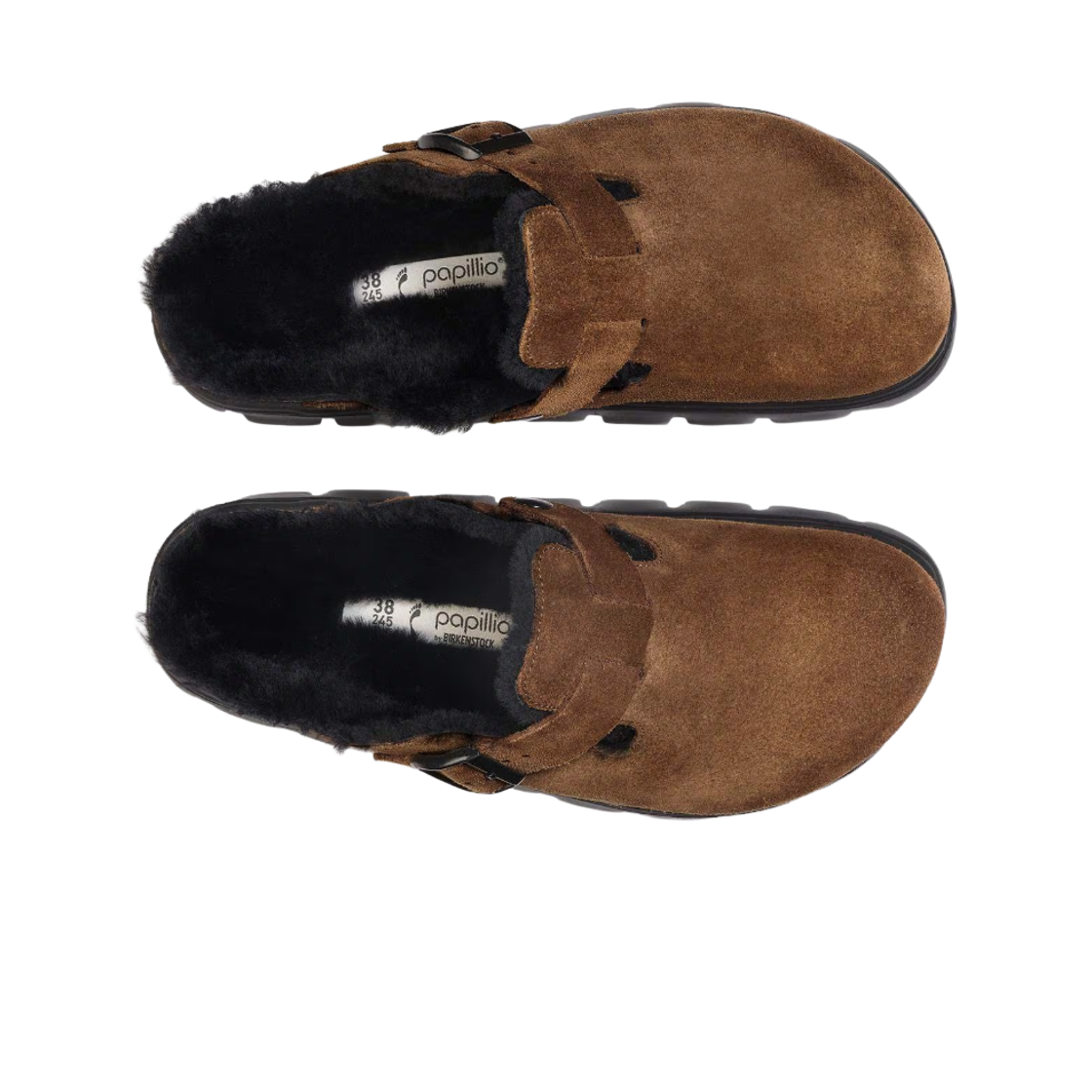 (W) 버켄스탁 보스턴 PAP 청키 셔링 다크 티 - 내로우((W) Birkenstock Boston PAP Chunky Shearling Dark Tea - Narrow) - 2