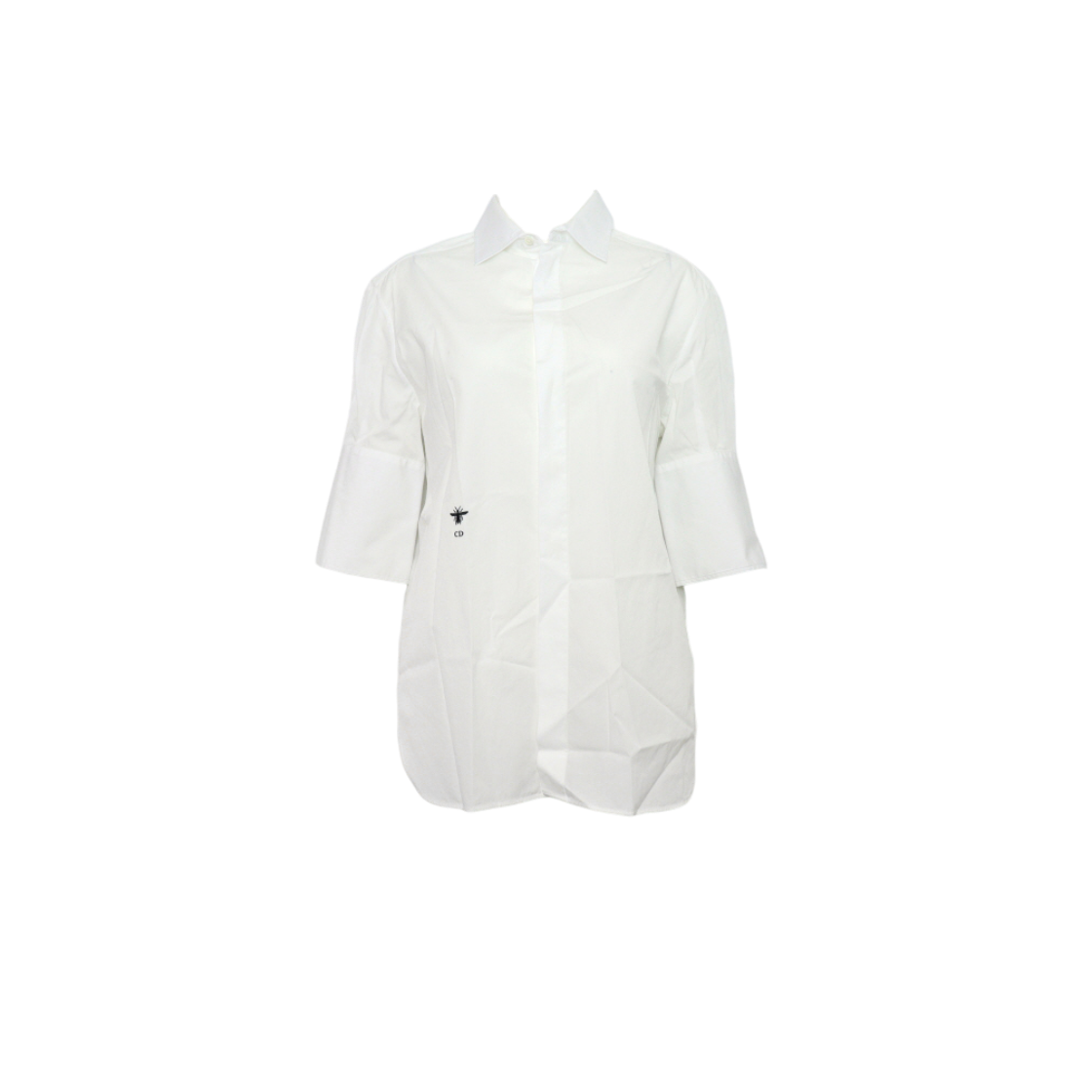 ITSO9IA79BVD Dior White Cotton Bee Embroidered Women Shirt