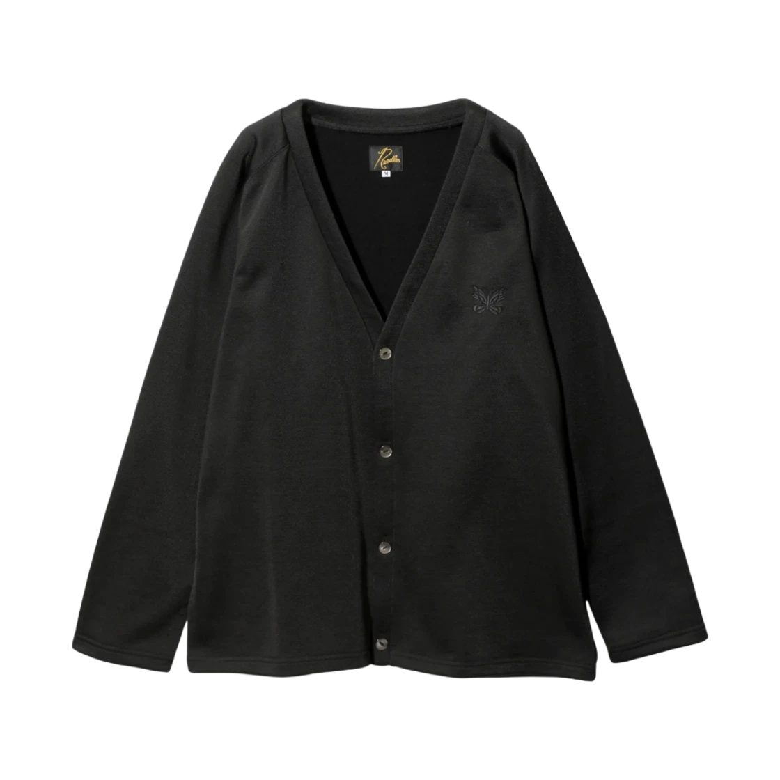 RW331 C-Black [20% 쿠폰] Needles V-Neck Cardigan C/PE Bright Jersey Black