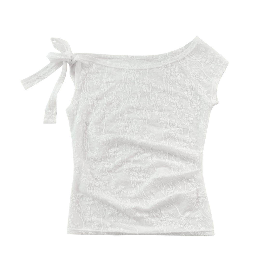 루바티 아멜리아 리본 오프 숄더 슬리브리스 티셔츠 아이보리(Rubati Amelia Ribbon Off Shoulder Sleeveless Top Ivory)