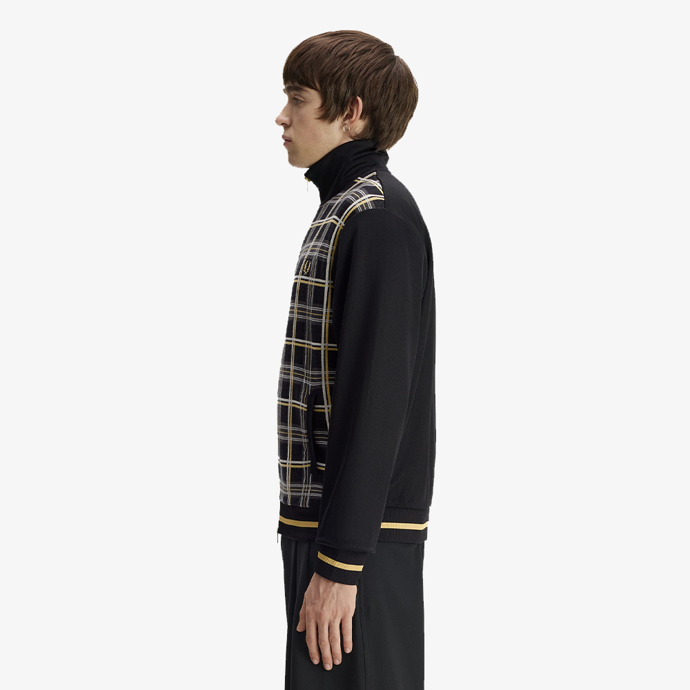 프레드페리 타탄 니트 프론트 트랙 재킷 블랙(Fred Perry Tartan Knitted Front Track Jacket Black) - 4