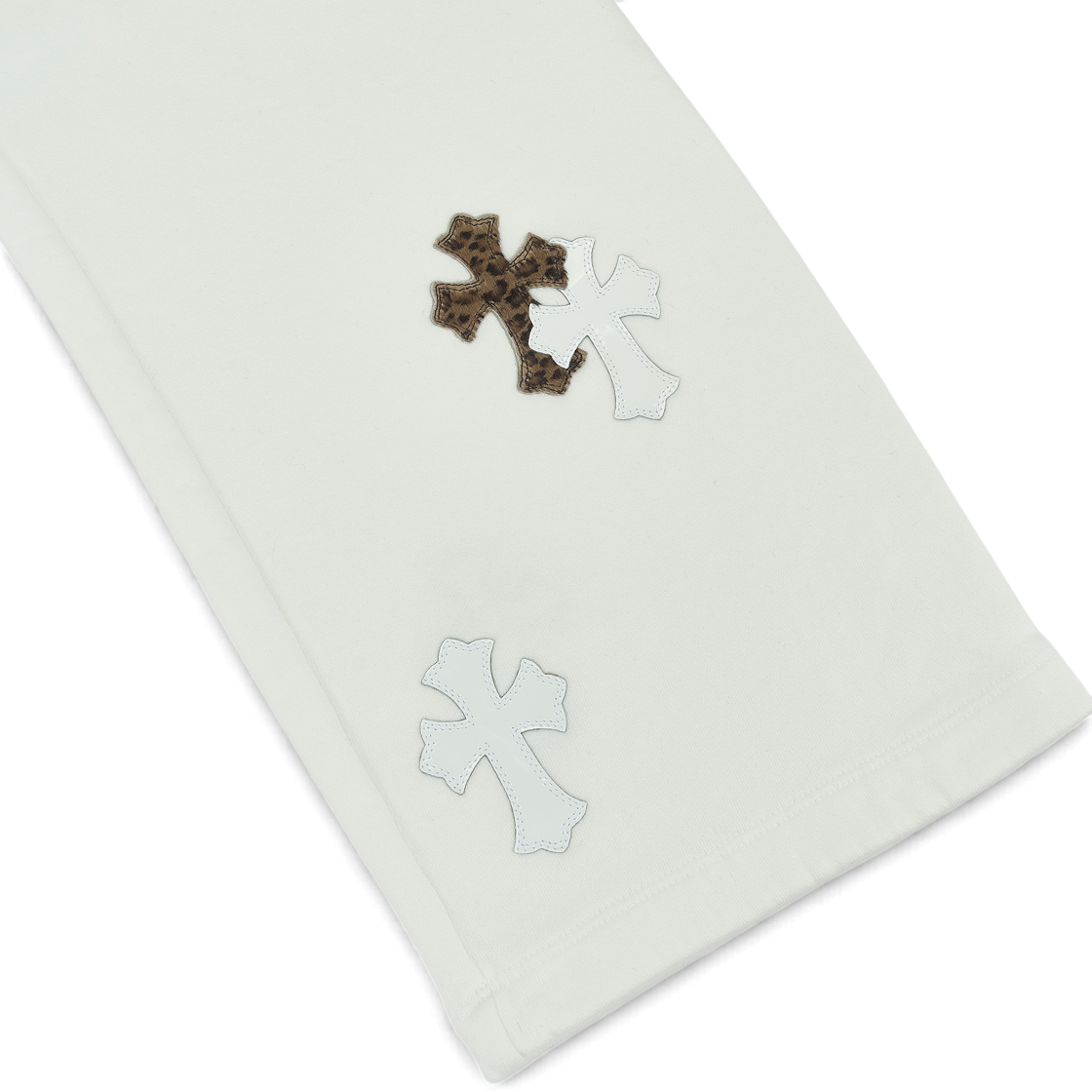크롬하츠 화이트 & 레오파드 크로스 패치 스웨트팬츠 화이트(Chrome Hearts White & Leopard Cross Patch Sweatpants White) - 5