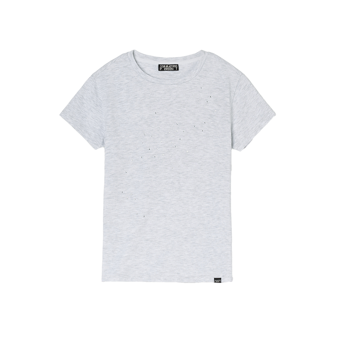 SW2F2TO12MG symmetric percent Sprinkled Stars T-shirt Melange Grey