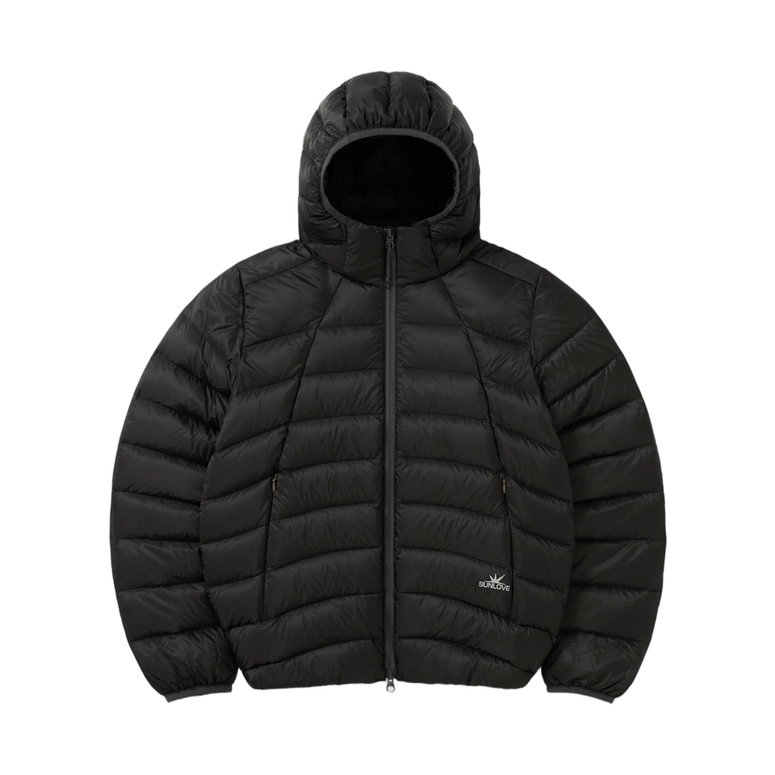- Sunlove Hooded Fly Light Down Jacket Charcoal