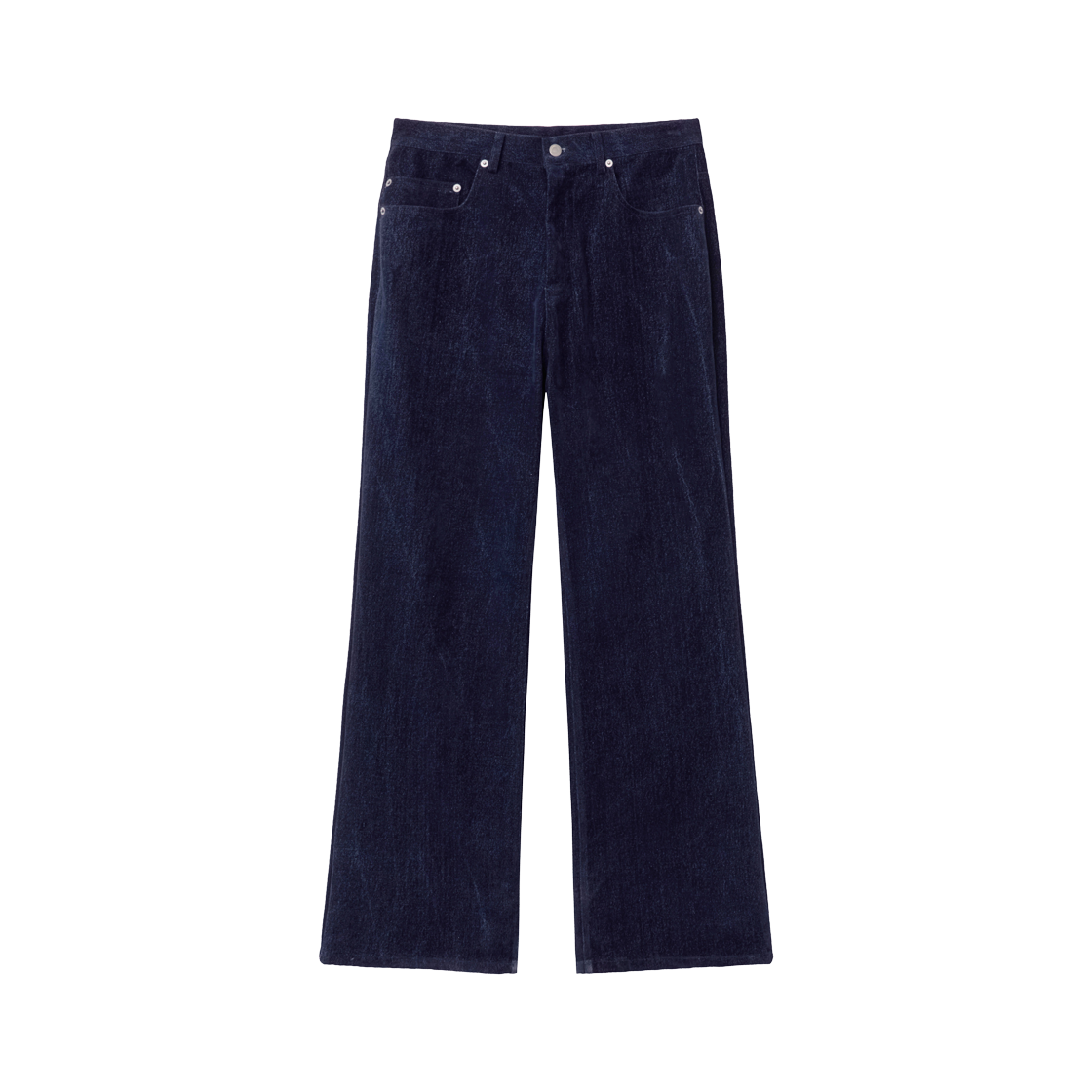 알렌느 벨벳데님 세미와이드 부츠컷 팬츠 네이비(Haleine Velvet Denim Relaxed Bootcut Pants Navy (Xb304))