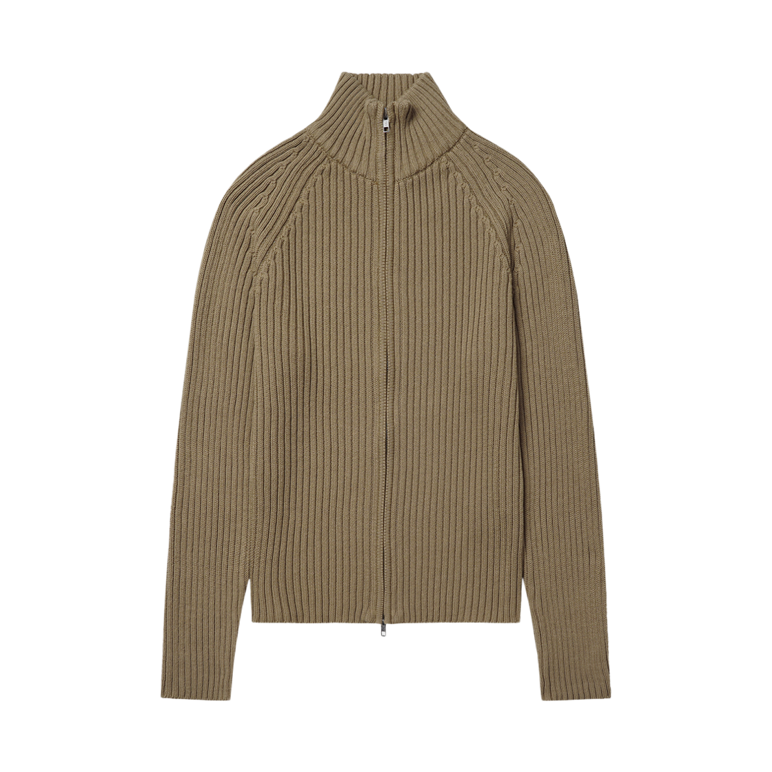 26FWMKN03BE PHOS333 M Stand Neck Knit Zip-Up Beige