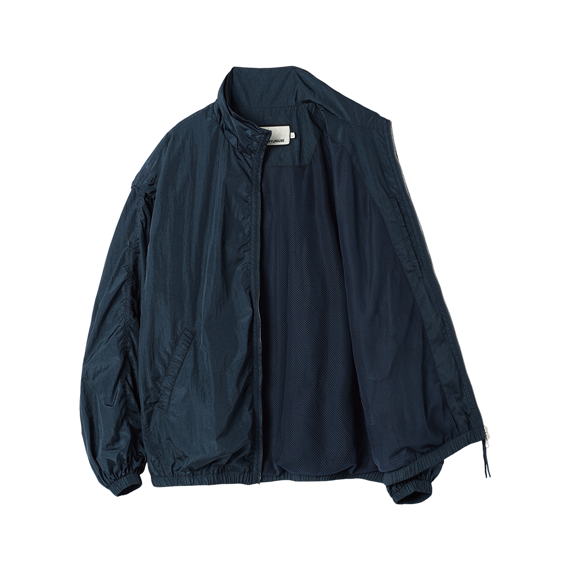 더바이닐하우스 셔링 오버 나일론 자켓 네이비(Thevinylhouse Shirring Over Nylon Jacket Navy) - 5