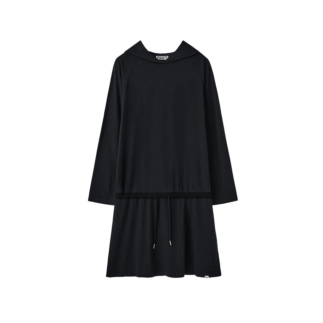 시메트릭 퍼센트 후디드 저지 드레스 블랙(symmetric percent Hooded Jersey Dress Black)