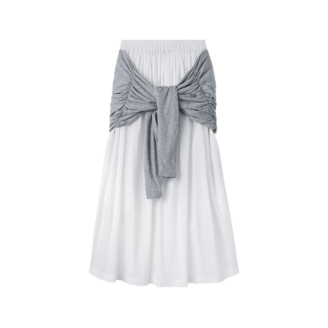 SW2F2SK01WH symmetric percent Multi-Way Long Skirt White