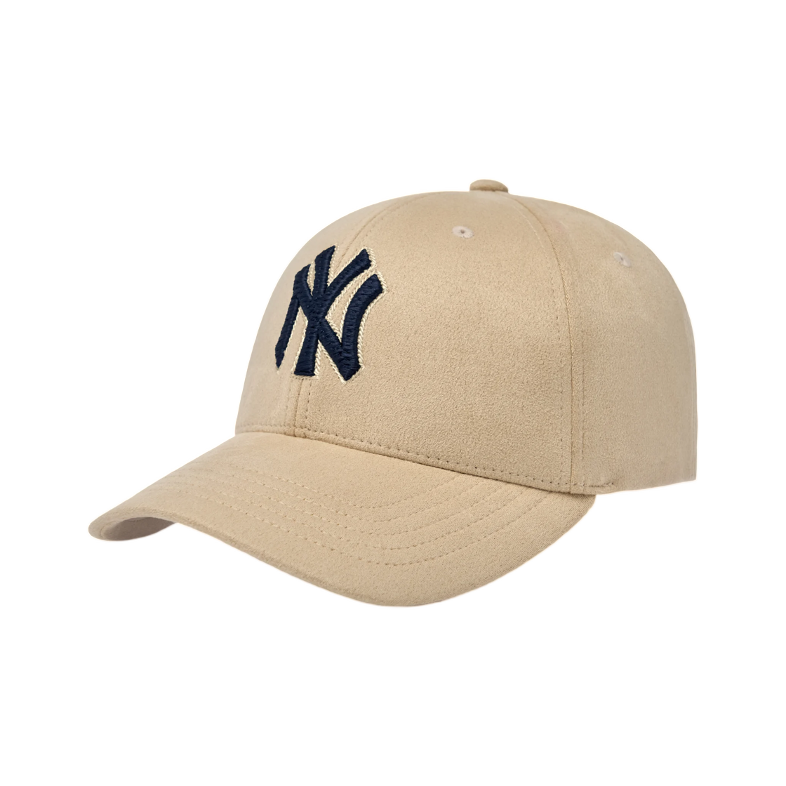 3ACPB2766-50BGS MLB Basic Color Suede Structured Ball Cap New York Yankees Beige