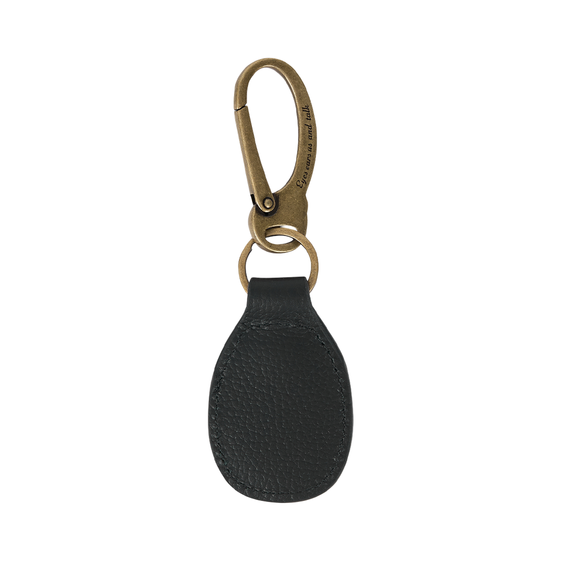 이우트  빈티지 레더 패치 키링 블랙(EEUT Vintage Leather Patch Keyring Black) - 2