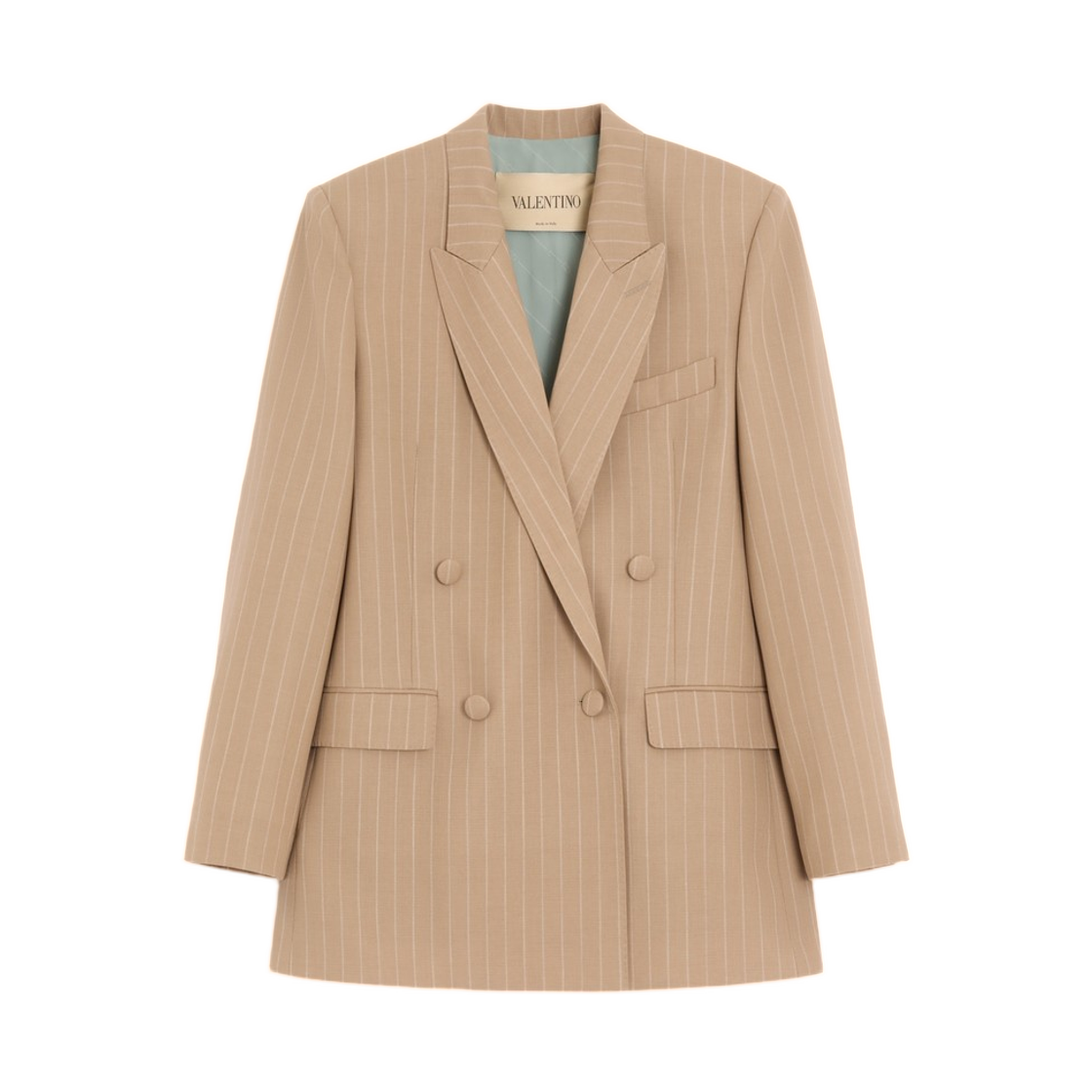 BCE5V5A9C3EU (W) Valentino Faded Pinstripe Jacket Beige Ivory