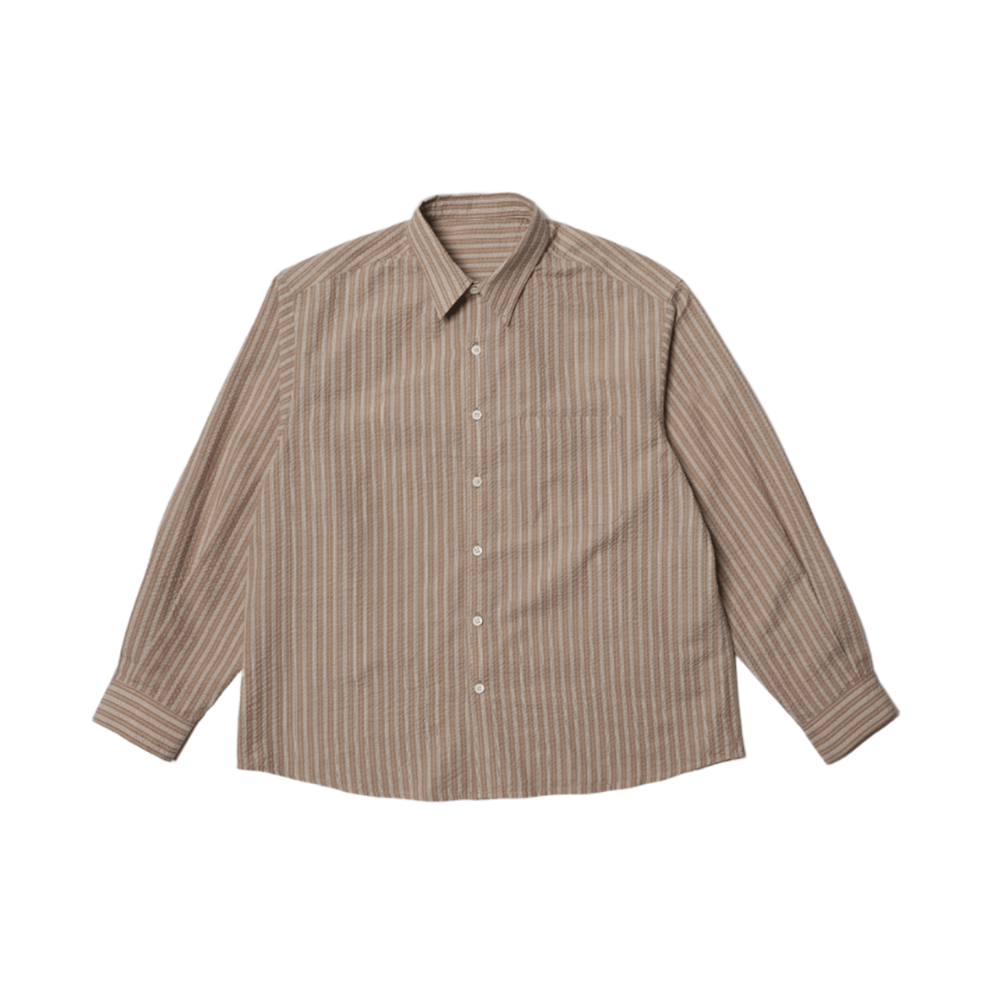 14 Conceptide Oat Stripe Shirt Brown