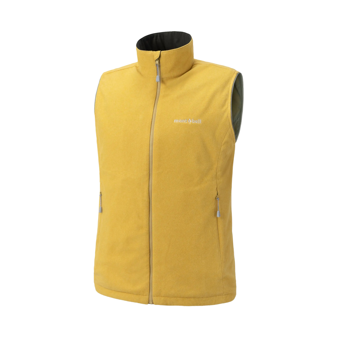 (W) 몽벨 샤미스 리버시블 베스트 카키((W) Montbell Chameece Reversible Vest Khaki) - 2