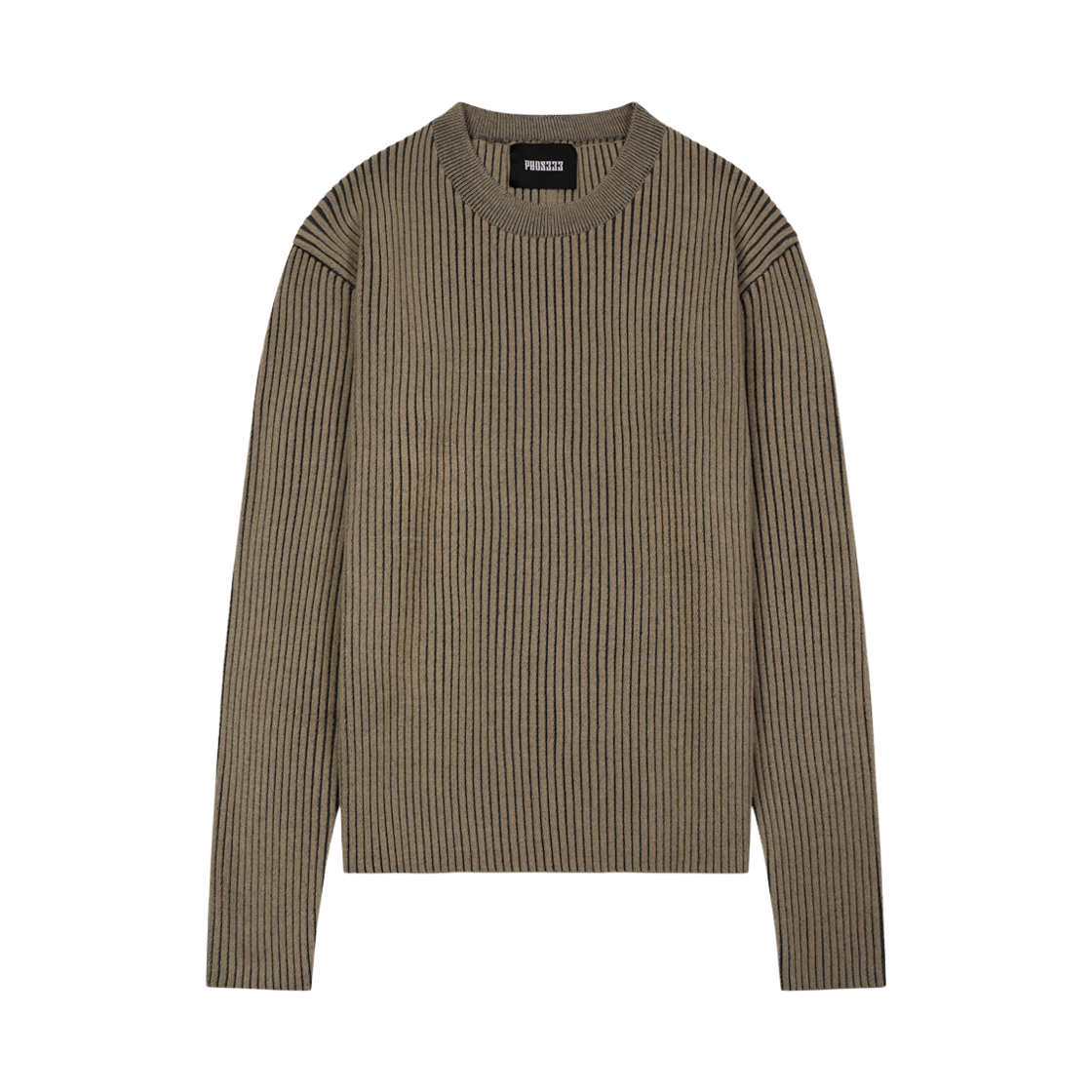 26FWMKN01BE PHOS333 M Ribbed Knit Sweater Beige