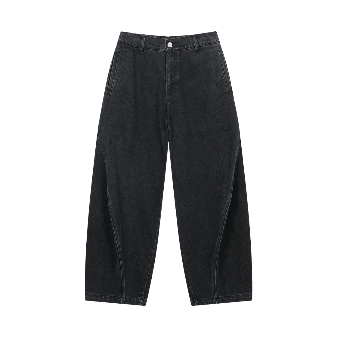 ZI5PT533BK ZIOSONGZIO Twisted Denim Pants Black