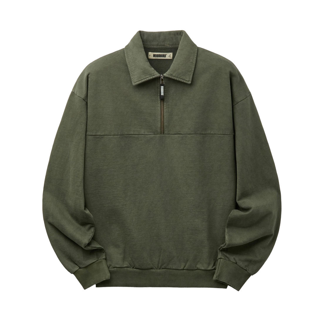 SOTAW26051KHX Series Woodbird Wbloke Washed Zip Polo Khaki