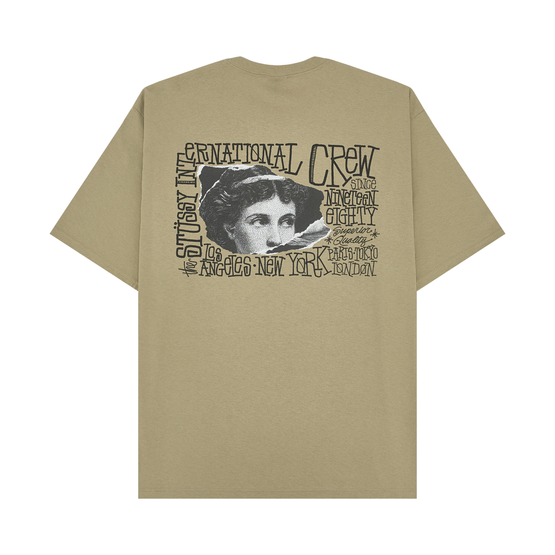 1905175 Stussy Victoria T-Shirts Khaki