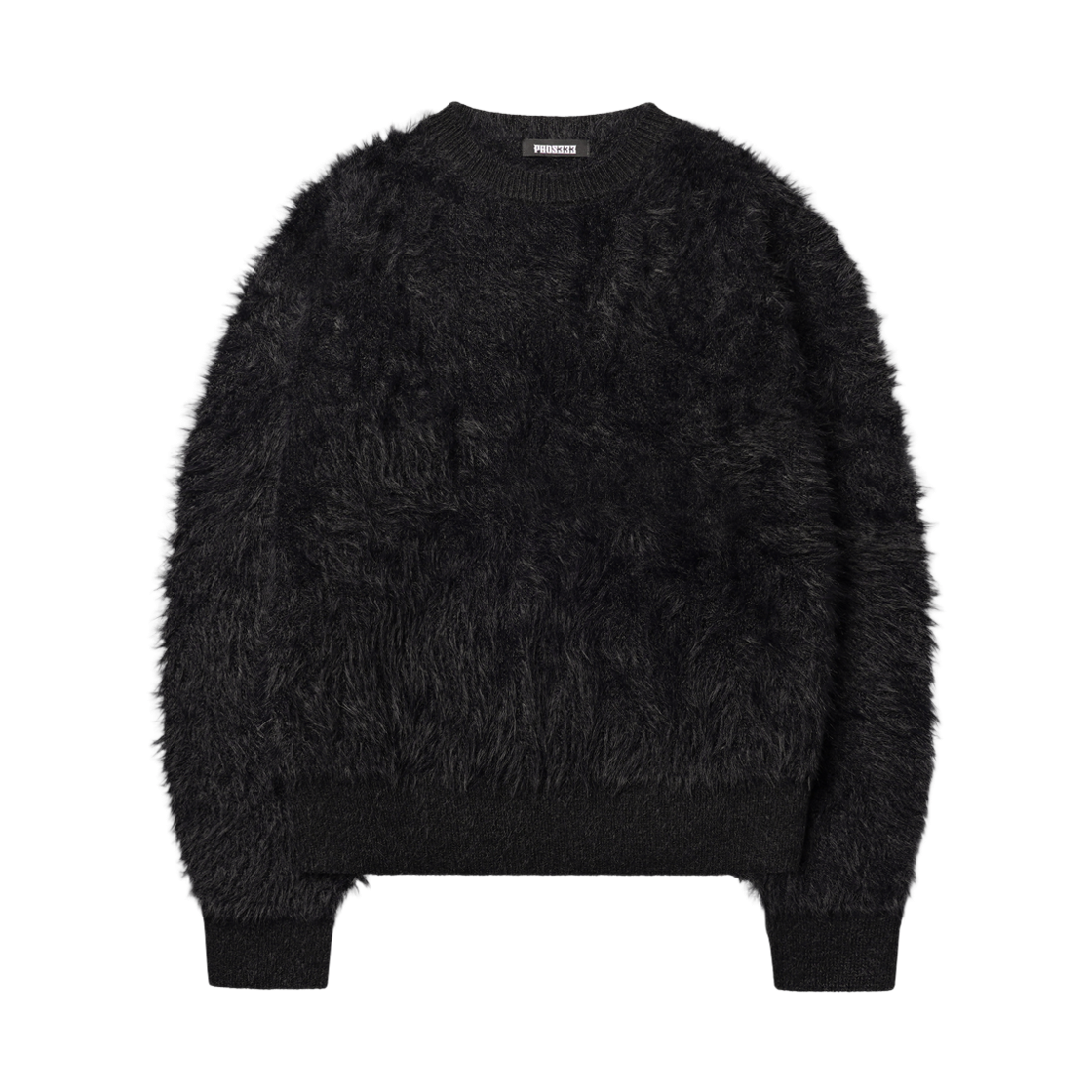 26FWMKN02BK PHOS333 M Hairy Knit Sweater Black
