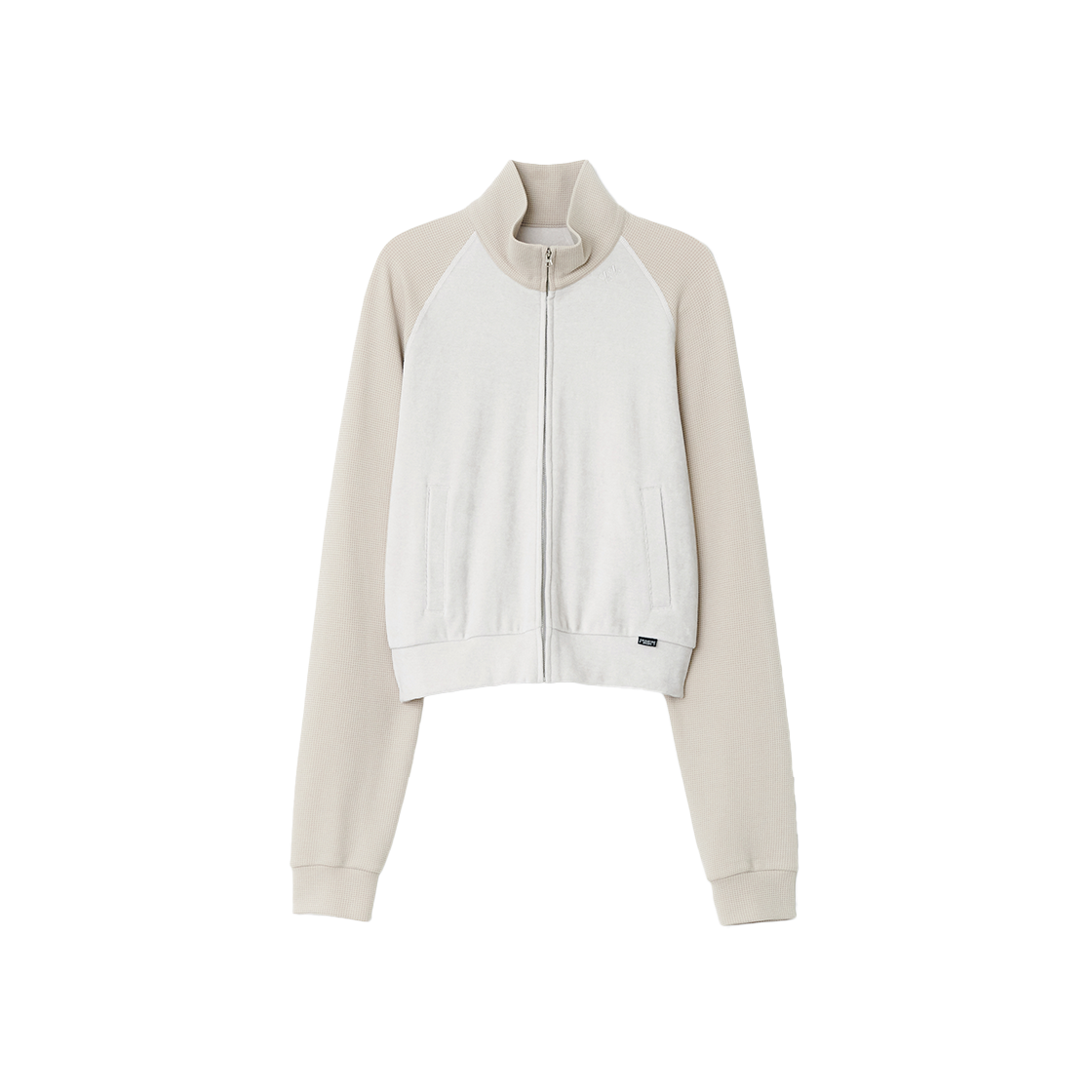 SW2E4JP03BE symmetric percent Velour Track Jumper Light Beige