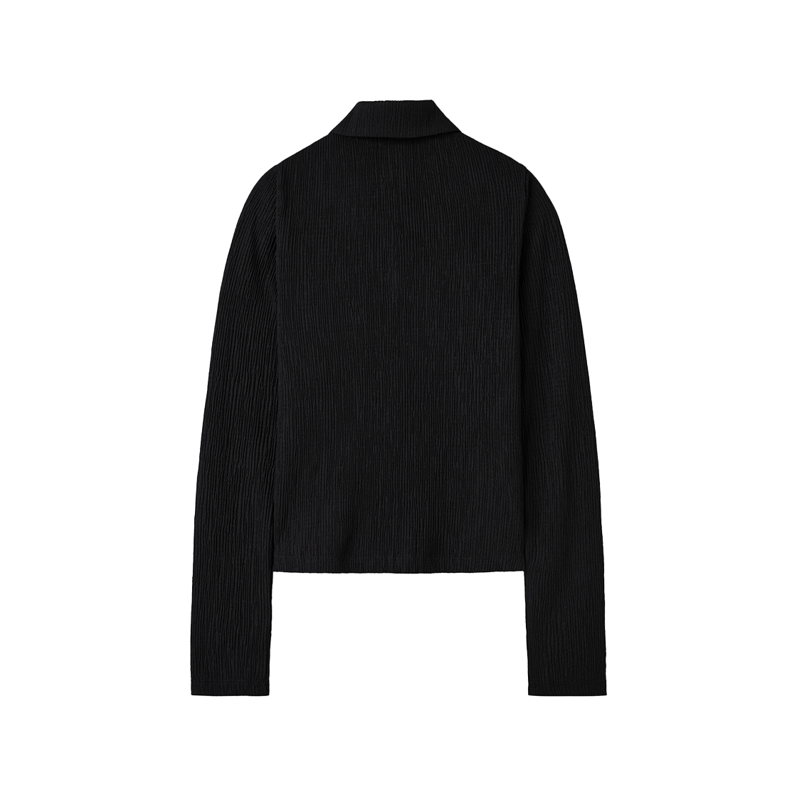 시메트릭 퍼센트 텍스쳐 버튼 셔츠 블랙(symmetric percent Textured Button Shirt Black) - 2